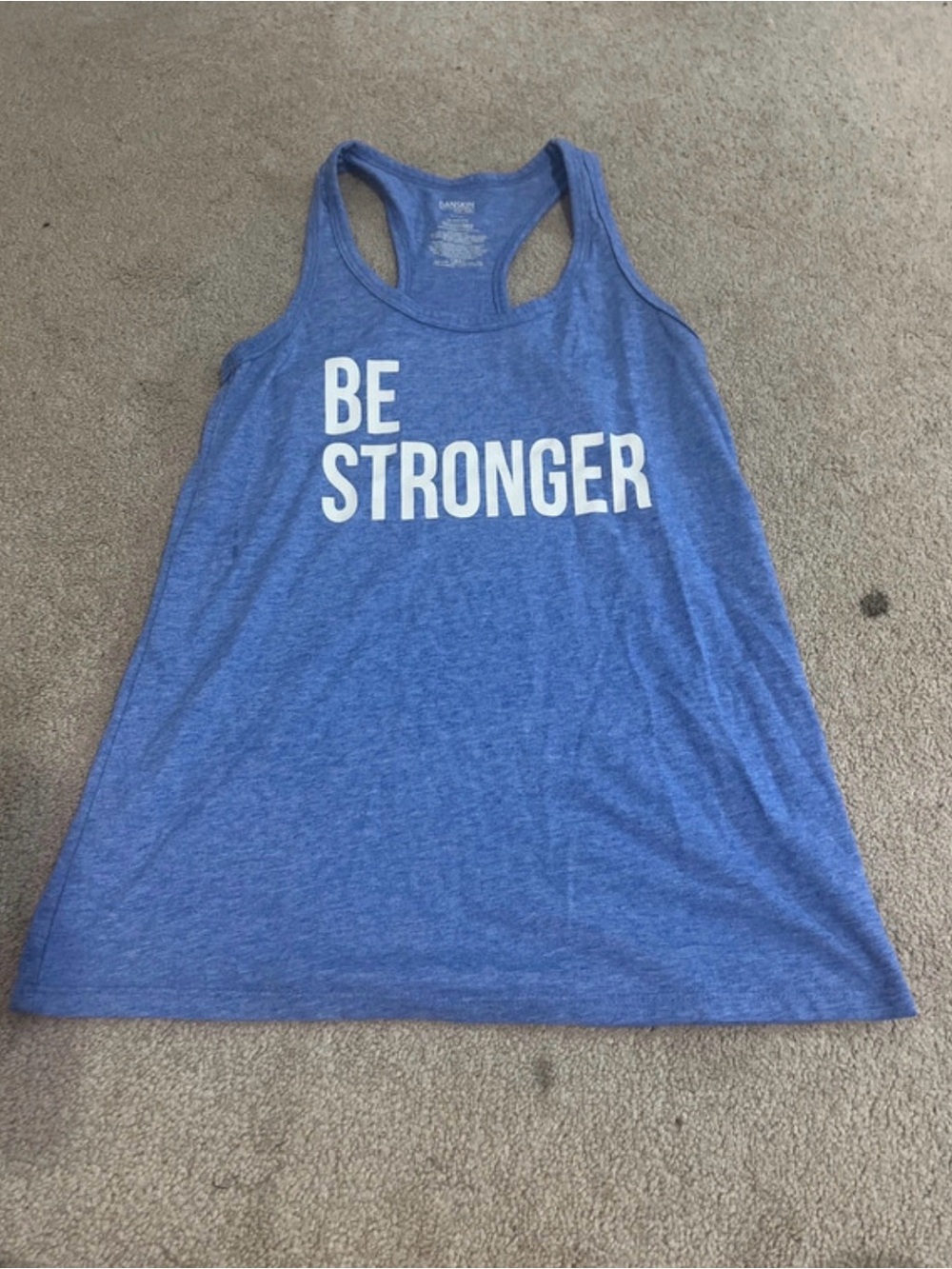 Be Stronger Blue Racerback Women's Tank Top